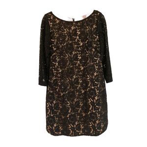 Vince Camuto Black Lace Cocktail Dress Lined Size 8